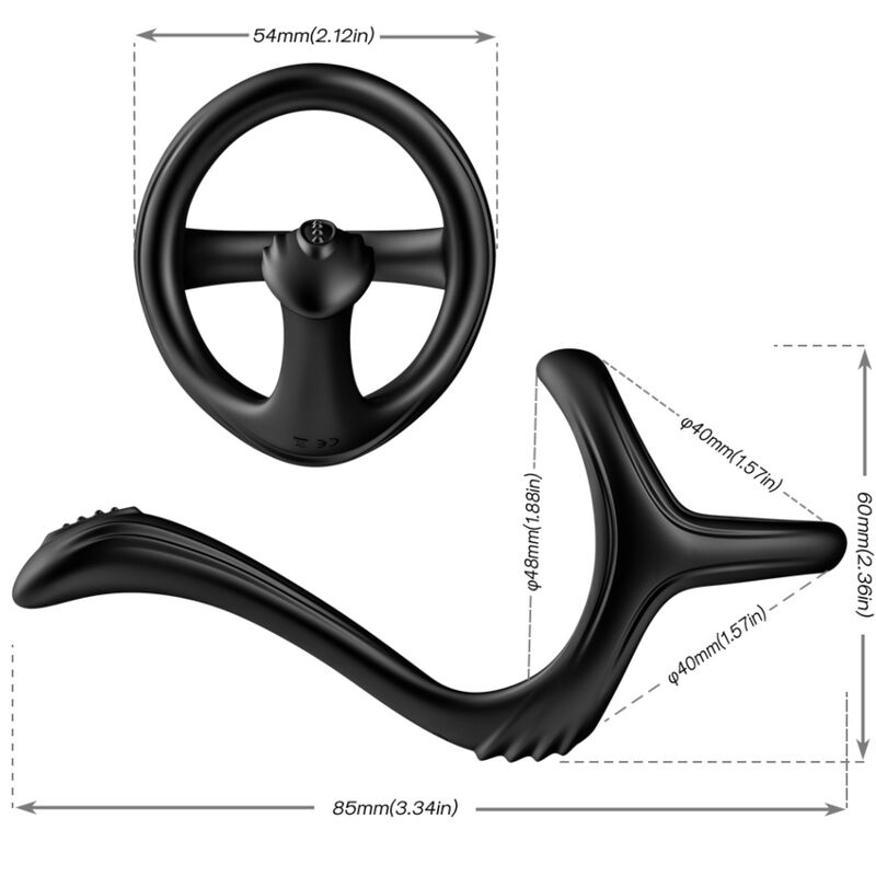 ARMONY - TREASURE DOUBLE ANAL RING BLACK - Bild 3