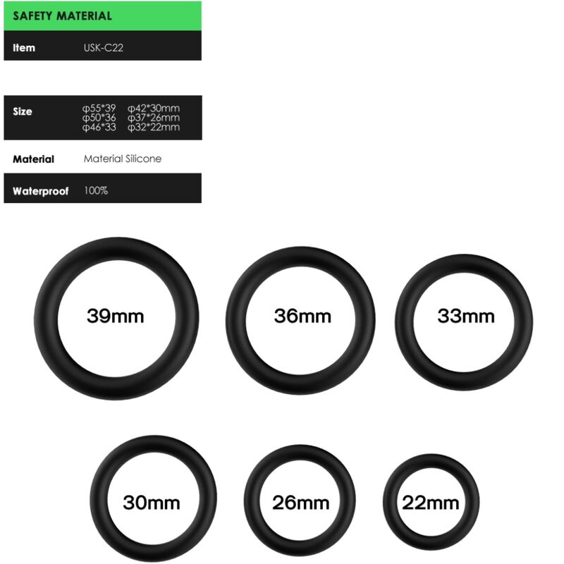 Alternative view of ARMONY - RINGS SILICONE BLACK