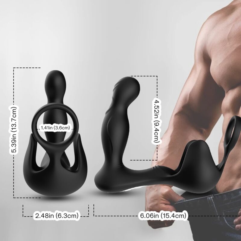 ARMONY - SURROUND VIBRATOR ANAL & STIMULATOR TESTICULOS & RING REMOTE CONTROL BLACK - Bild 2