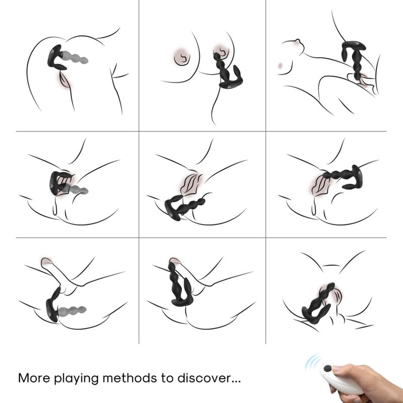 Alternative view of ARMONY - MANFUN VIBRATOR & STIMULATOR ANAL PLUG REMOTE CONTROL BLACK