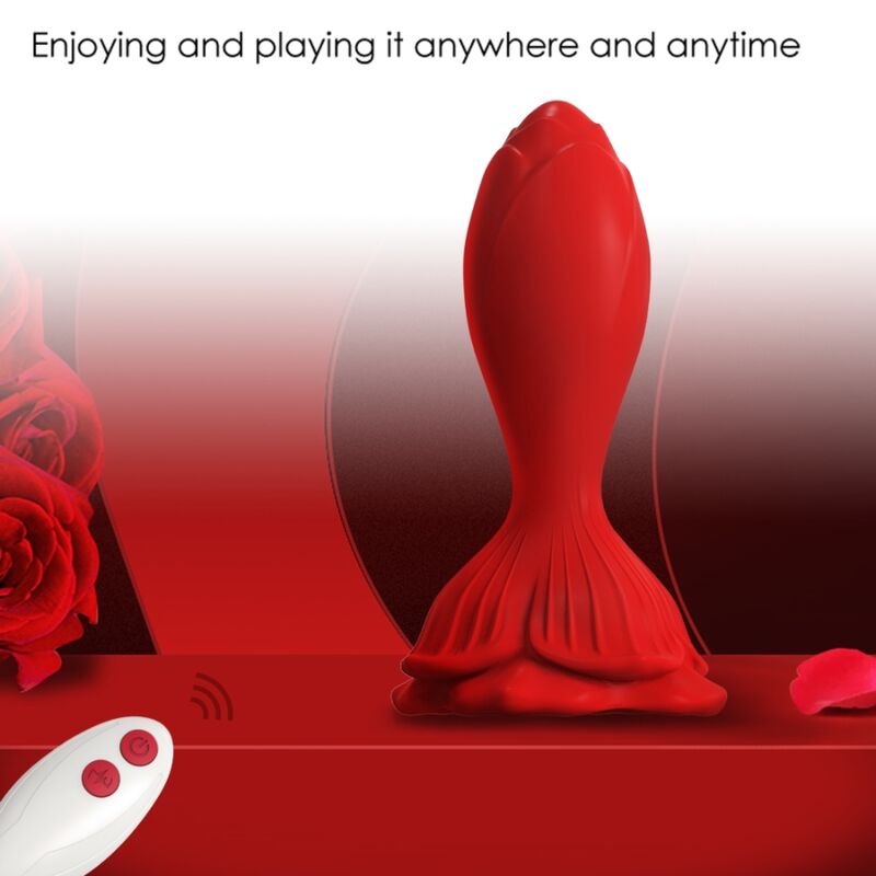 ARMONY - PINK VIBRATOR & ANAL PLUG SMALL REMOTE CONTROL RED - Bild 3