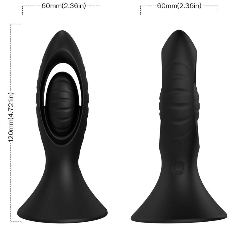 ARMONY - VIBRATOR & ANAL PLUG SILICONE BLACK - Bild 5