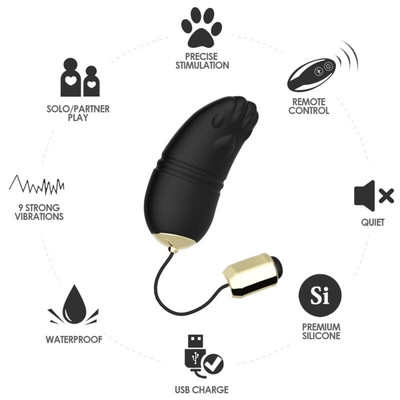 ARMONY - KITTY EGG VIBRATOR G-SPOT REMOTE CONTROL BLACK - Bild 2