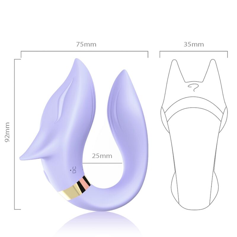 ARMONY - FOX VIBRATOR FOR COUPLES REMOTE CONTROL PURPLE - Bild 3