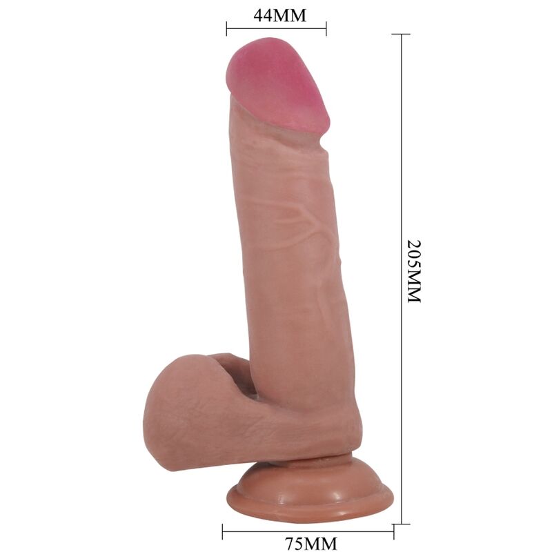 Alternative view of PRETTY LOVE - SLIDING SKIN SERIES REALISTIC DILDO WITH SLIDING SKIN SUCTION CUP FLESH 20.5 CM