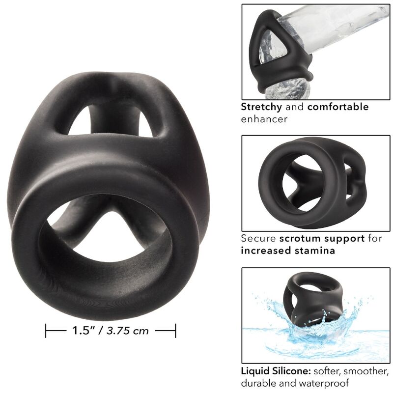 Alternative view of CALEXOTICS - ALPHA DUAL CAGE RING BLACK