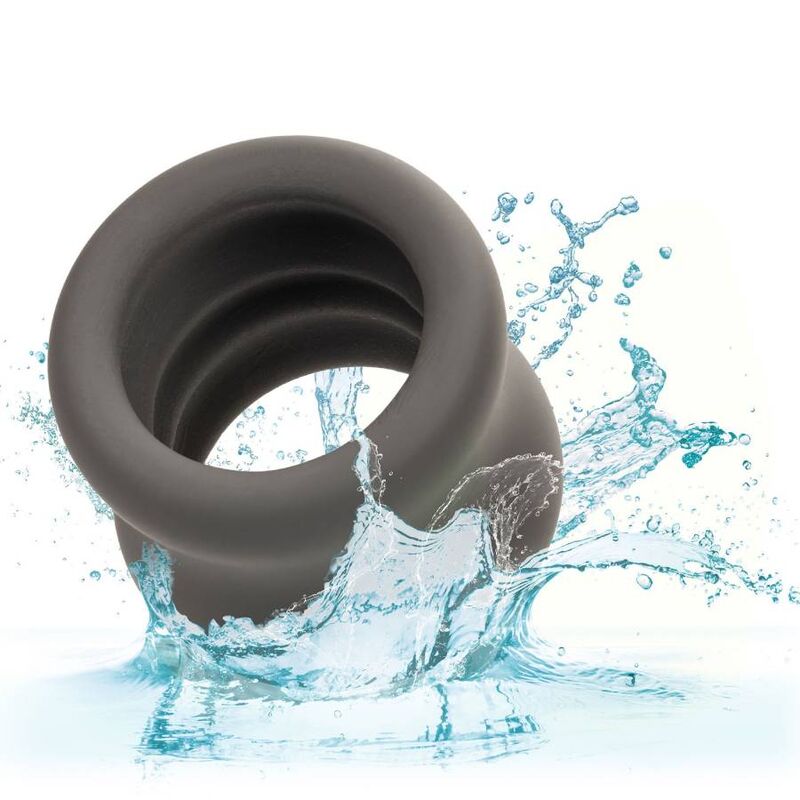 Alternative view of CALEXOTICS - ALPHA SCROTUM STRETCHING RING BLACK