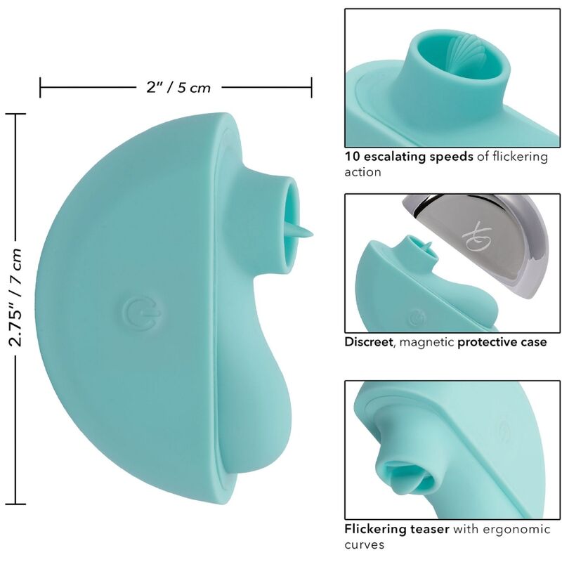 Alternative view of CALEXOTICS - OVATION RAVE STIMULATOR AQUA GREEN