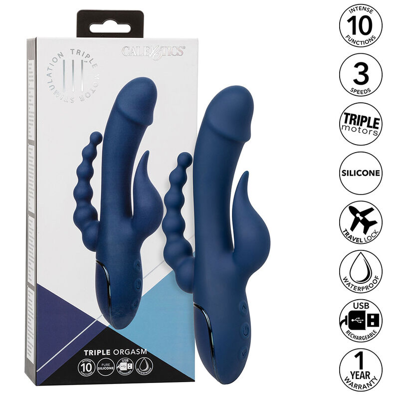 CALEXOTICS - VIBRATOR TRIPLE ORGASM BLUE - Bild 11