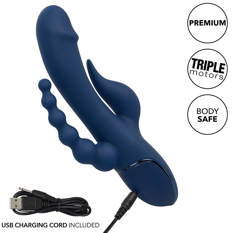 CALEXOTICS - VIBRATOR TRIPLE ORGASM BLUE - Bild 8