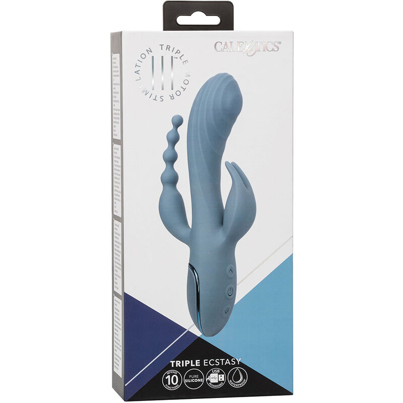 Alternative view of CALEXOTICS - VIBRATOR TRIPLE ECSTASY GREY