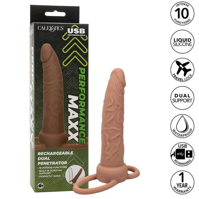 CALEXOTICS - PERFORMANCE MAXX RECHARGABLE DUAL PENETRATOR BROWN SKIN - Bild 15