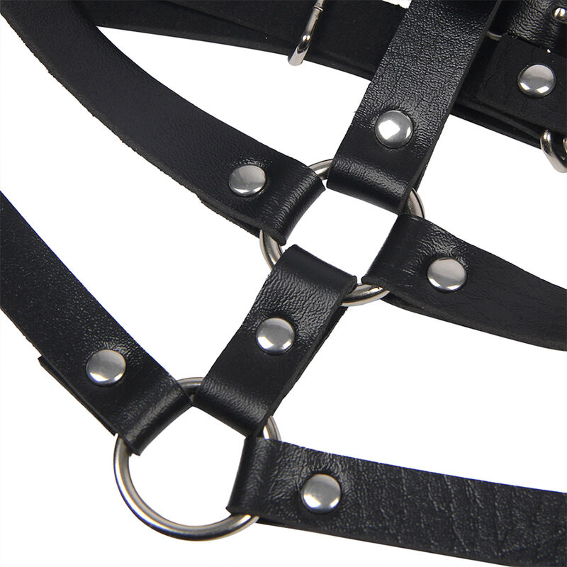 SUBBLIME - LEATHER RING CHEST HARNESS BLACK ONE SIZE - Bild 4