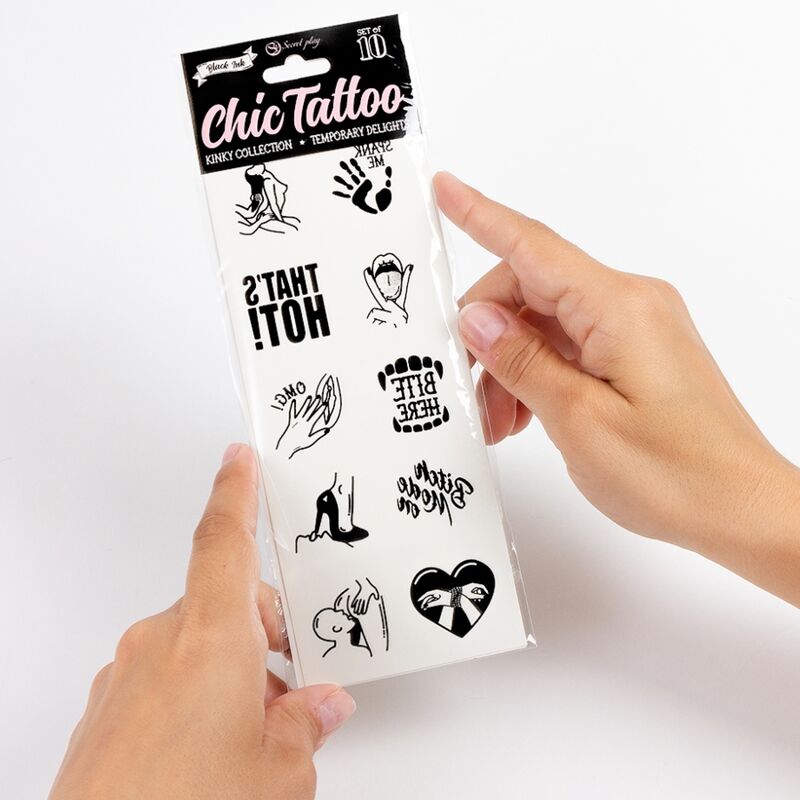SECRET PLAY - SET OF 10 TEMPORARY TATTOOS KINKY COLLECTION - Bild 4