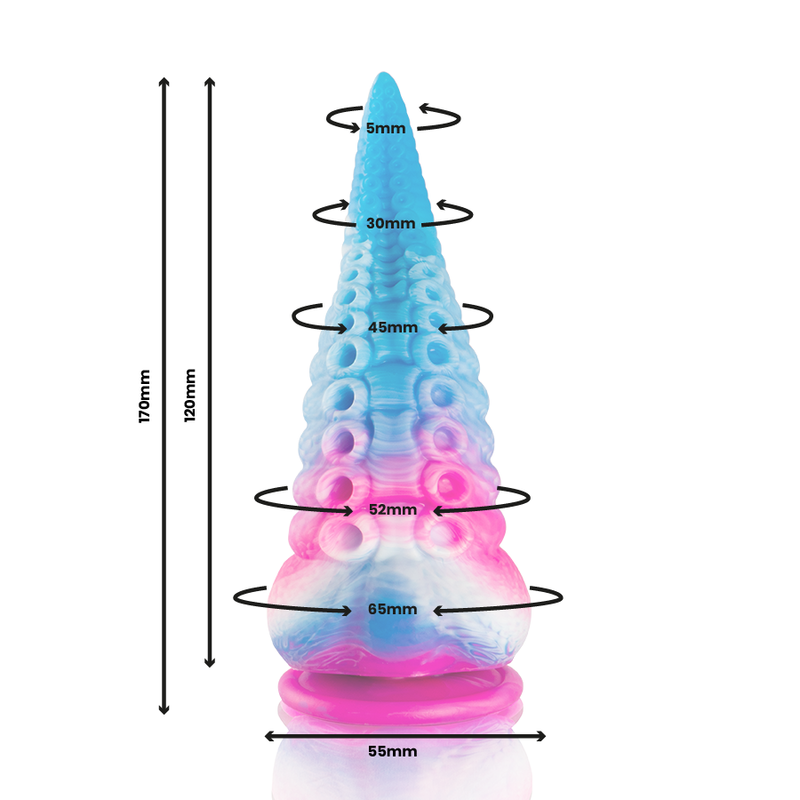 Alternative view of EPIC - PHORCYS BLUE TENTACLE DILDO SMALL SIZE