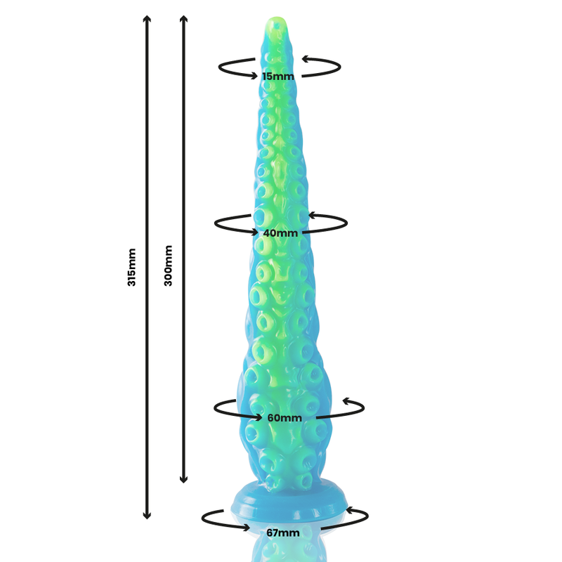 EPIC - SCYLLA FLUORESCENT THIN TENTACLE DILDO LARGE SIZE - Bild 2