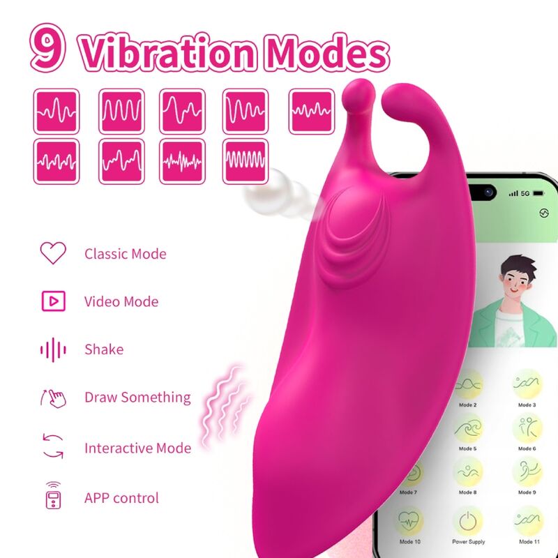 ARMONY - HONEYBEE WEARABLE PANTIES VIBRATOR G-SPOT FUCHSIA - FREE APP - Bild 6