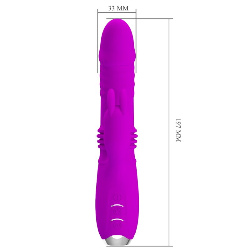 PRETTY LOVE - DOROTHY PURPLE RECHARGEABLE RABBIT VIBRATOR - Bild 8
