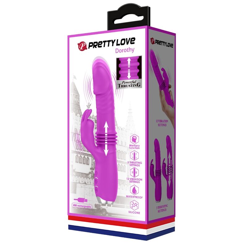 Alternative view of PRETTY LOVE - DOROTHY PURPLE RECHARGEABLE RABBIT VIBRATOR