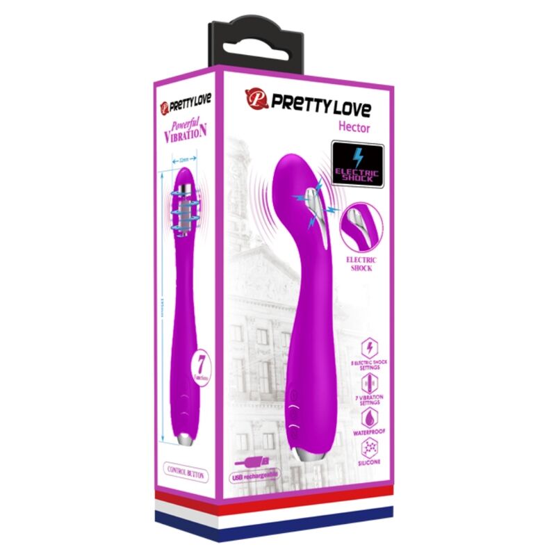 Alternative view of PRETTY LOVE - HECTOR RECHARGEABLE ELECTROSHOCK VIBRATOR WATERPROOF PURPLE