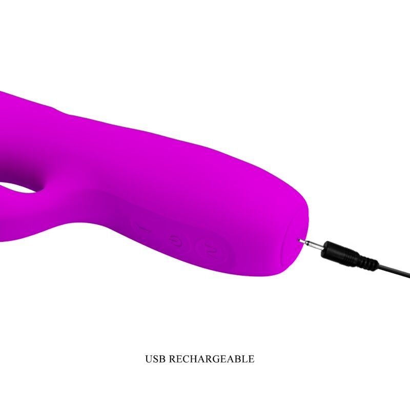 PRETTY LOVE - MELANIE PURPLE RECHARGEABLE RABBIT VIBRATOR - Bild 3