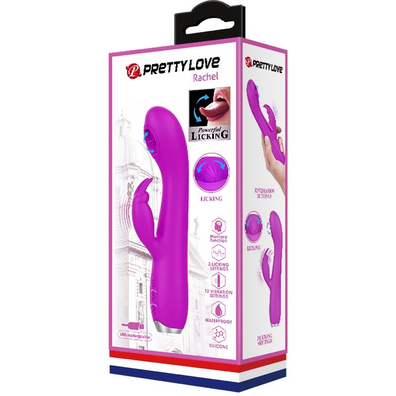 PRETTY LOVE - RACHEL RECHARGEABLE VIBRATOR WITH PURPLE SUCTION CUP - Bild 6