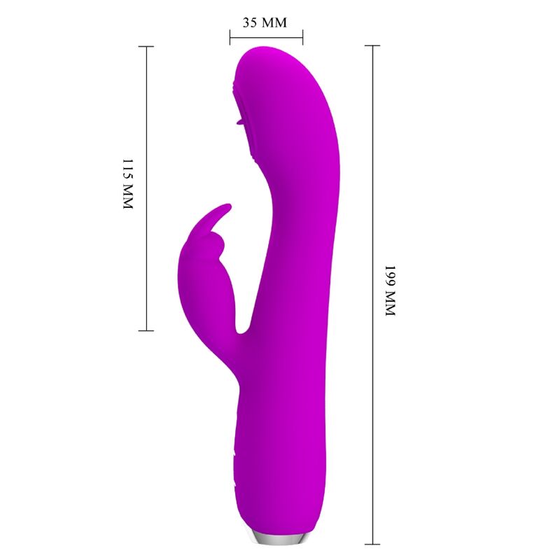 PRETTY LOVE - RACHEL RECHARGEABLE VIBRATOR WITH PURPLE SUCTION CUP - Bild 3