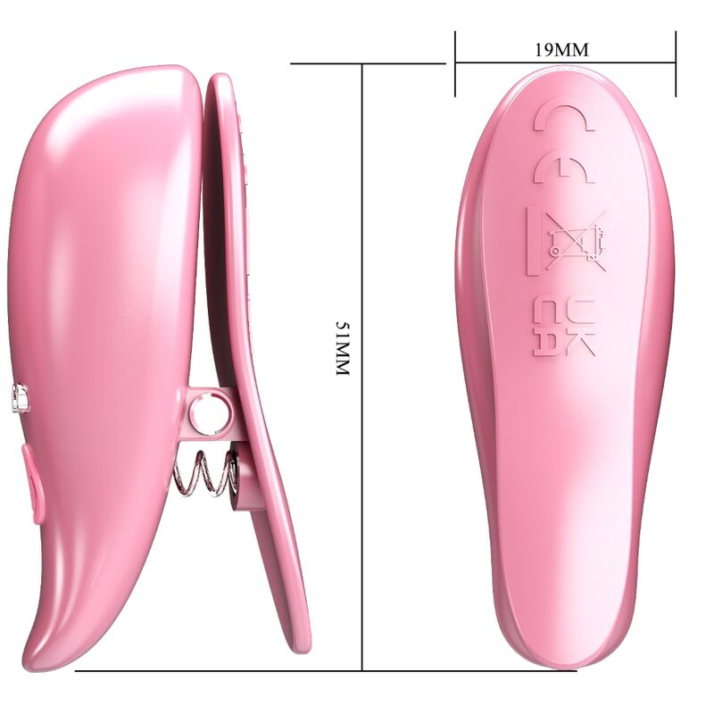 PRETTY LOVE - LEAF VIBRATING NIPPLE CLAMPS PINK - Bild 3