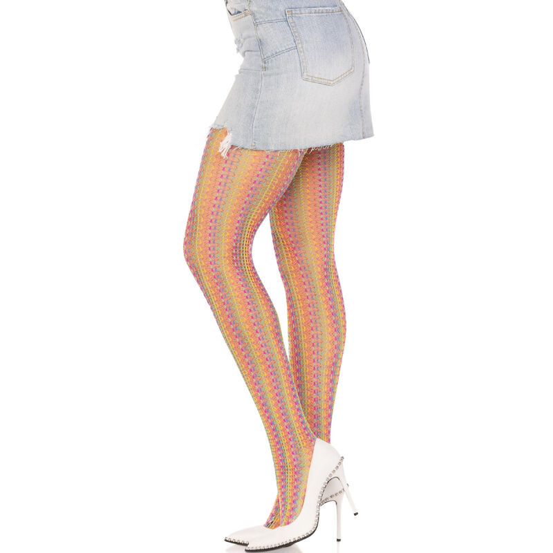 Alternative view of LEG AVENUE - MULTICOLOR CROCHET STOCKINGS