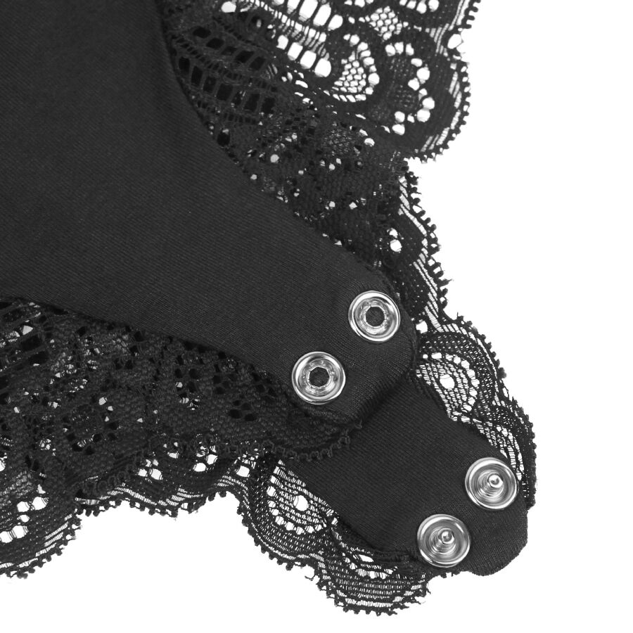SUBBLIME - BLACK FLORAL LACE DETAIL TEDDY S/M - Bild 18