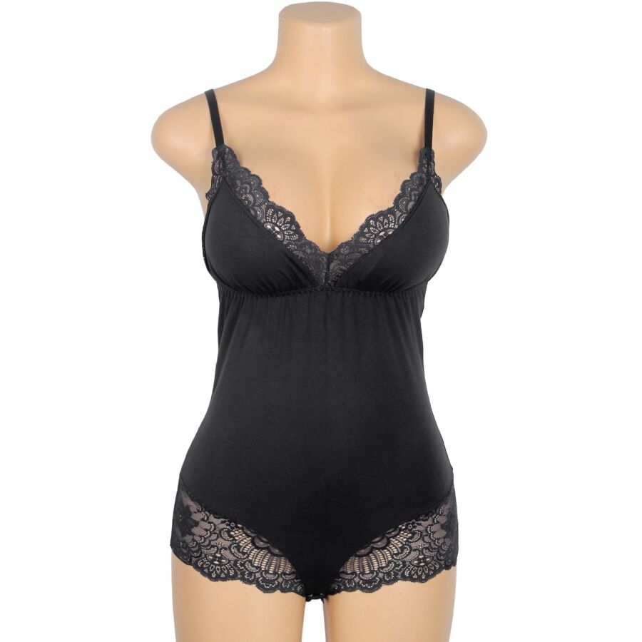 SUBBLIME - BLACK FLORAL LACE DETAIL TEDDY L/XL - Bild 5