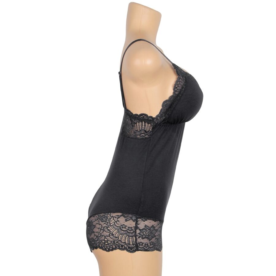 SUBBLIME - BLACK FLORAL LACE DETAIL TEDDY L/XL - Bild 11