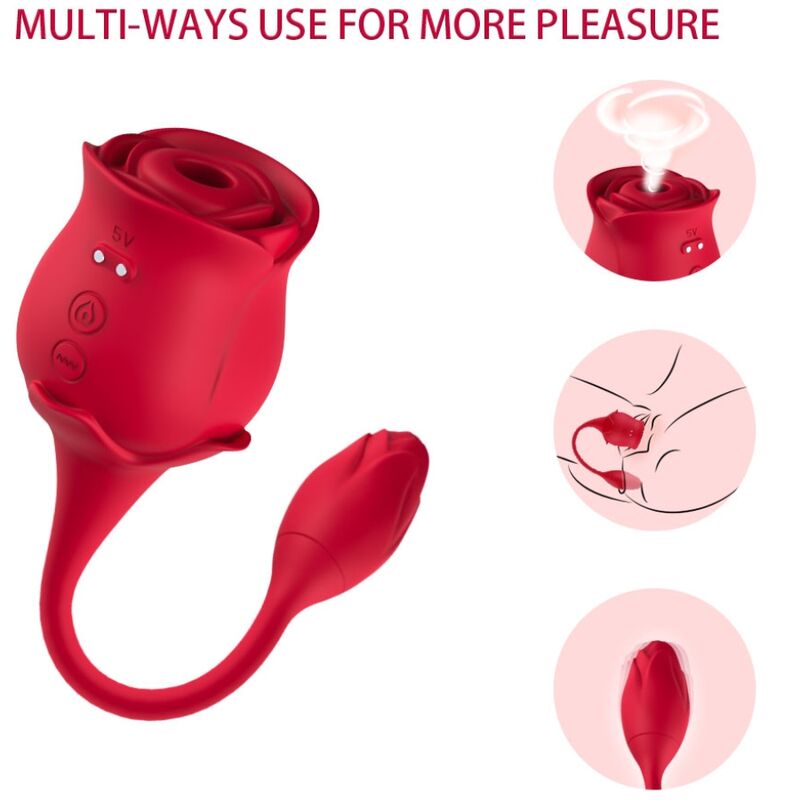 ARMONY - PINK CLITORIS SUCKER & VIBRATOR 10 MODES RED - Bild 5