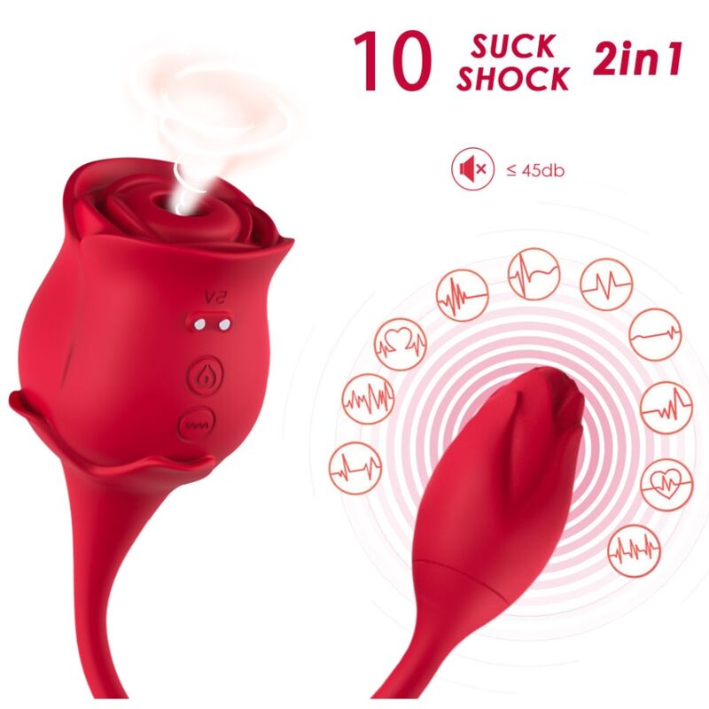 ARMONY - PINK CLITORIS SUCKER & VIBRATOR 10 MODES RED - Bild 4