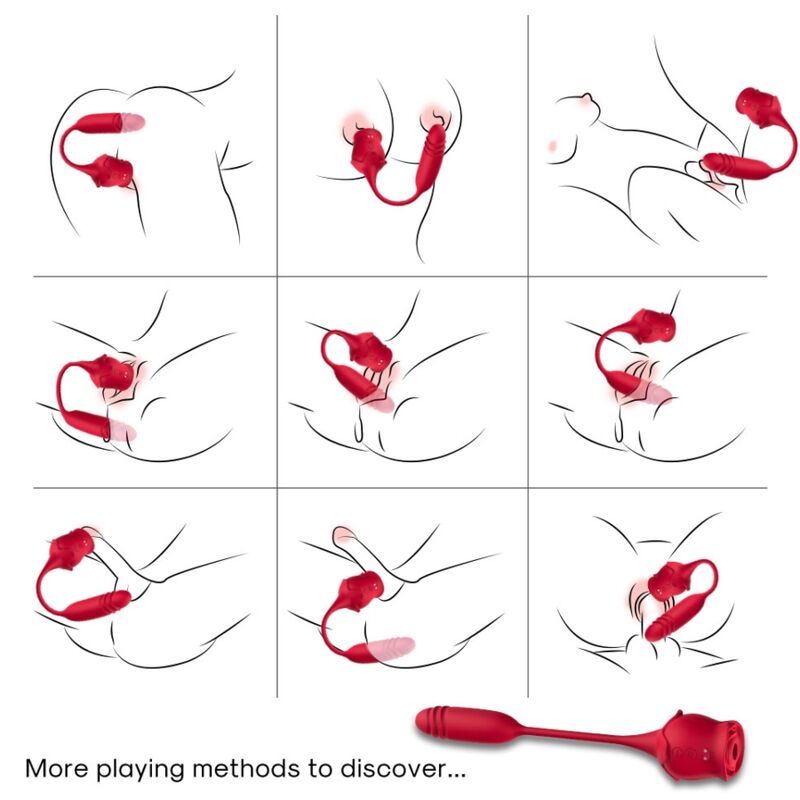 ARMONY - ROSEKNIGTH CLITORIS SUCKER & VIBRATOR RED - Bild 5