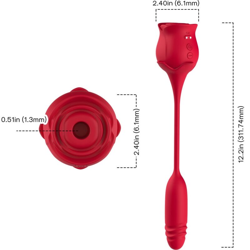 ARMONY - ROSEKNIGTH CLITORIS SUCKER & VIBRATOR RED - Bild 4