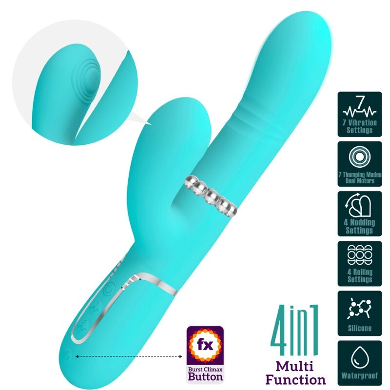Alternative view of PRETTY LOVE - MULTIFUNCTION G-SPOT VIBRATOR AQUA GREEN
