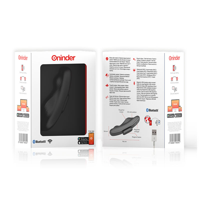 ONINDER - MANILA PANTY RECHARGEABLE VIBRATOR 9 SPEED 9.6 CM X 2.6 CM - FREE APP - Bild 4