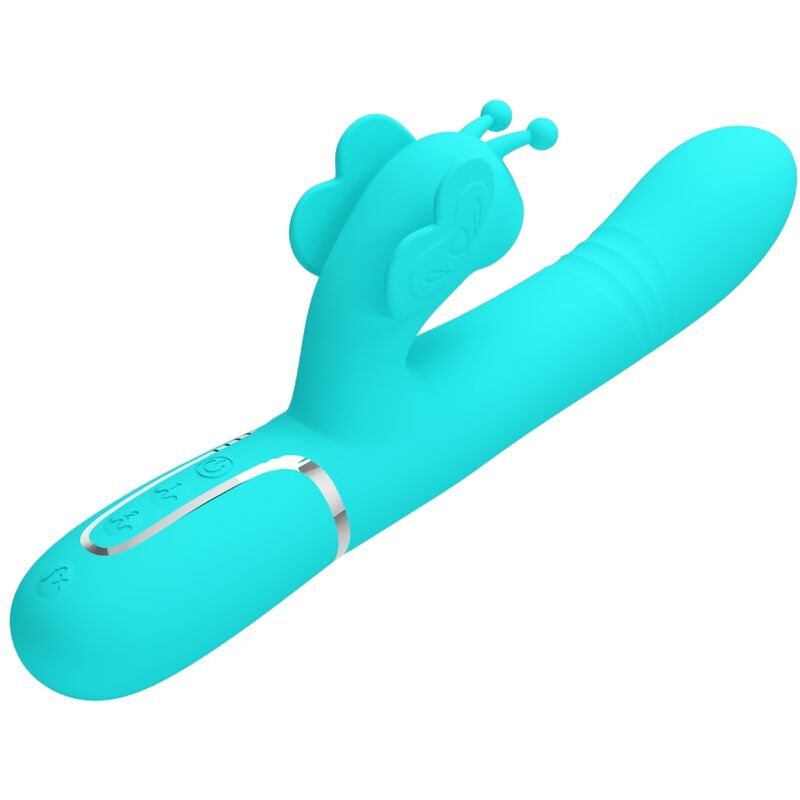 Alternative view of PRETTY LOVE - MULTIFUNCTION RABBIT VIBRATOR 4 IN 1 BUTTERFLY AQUA GREEN