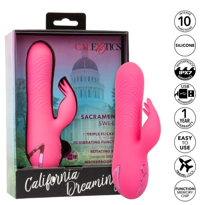 CALEXOTICS - SACRAMENTO SWEETIE VIBRATOR RABBIT PINK BY CALIFORNIA DREAMING - Bild 9