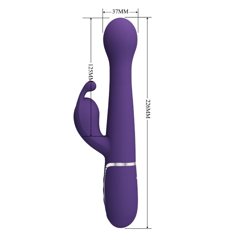 PRETTY LOVE - DEJON RABBIT VIBRATOR 3 IN 1 MULTIFUNCTION PURPLE - Bild 4