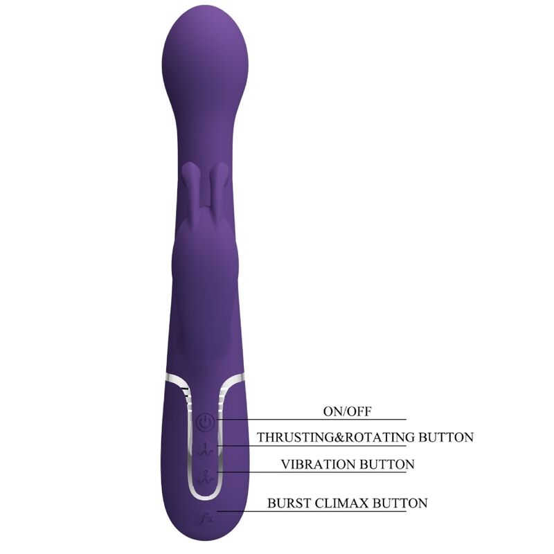 PRETTY LOVE - DEJON RABBIT VIBRATOR 3 IN 1 MULTIFUNCTION PURPLE - Bild 11