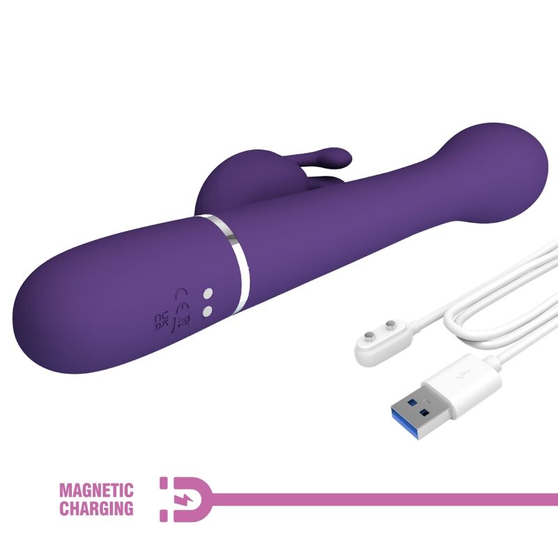 PRETTY LOVE - DEJON RABBIT VIBRATOR 3 IN 1 MULTIFUNCTION PURPLE - Bild 9