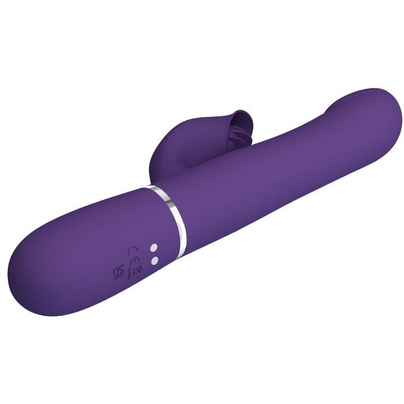 PRETTY LOVE - ZALIN RABBIT VIBRATOR PEARLS 4 IN 1 PURPLE - Bild 3