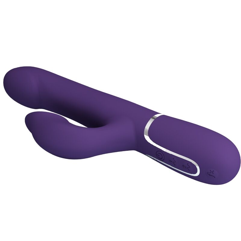 PRETTY LOVE - ZALIN RABBIT VIBRATOR PEARLS 4 IN 1 PURPLE - Bild 4
