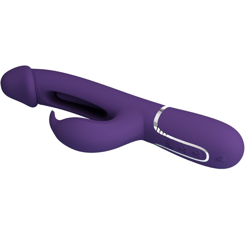 PRETTY LOVE - KAMPAS RABBIT 3 IN 1 MULTIFUNCTION VIBRATOR WITH TONGUE VIOLET - Bild 4