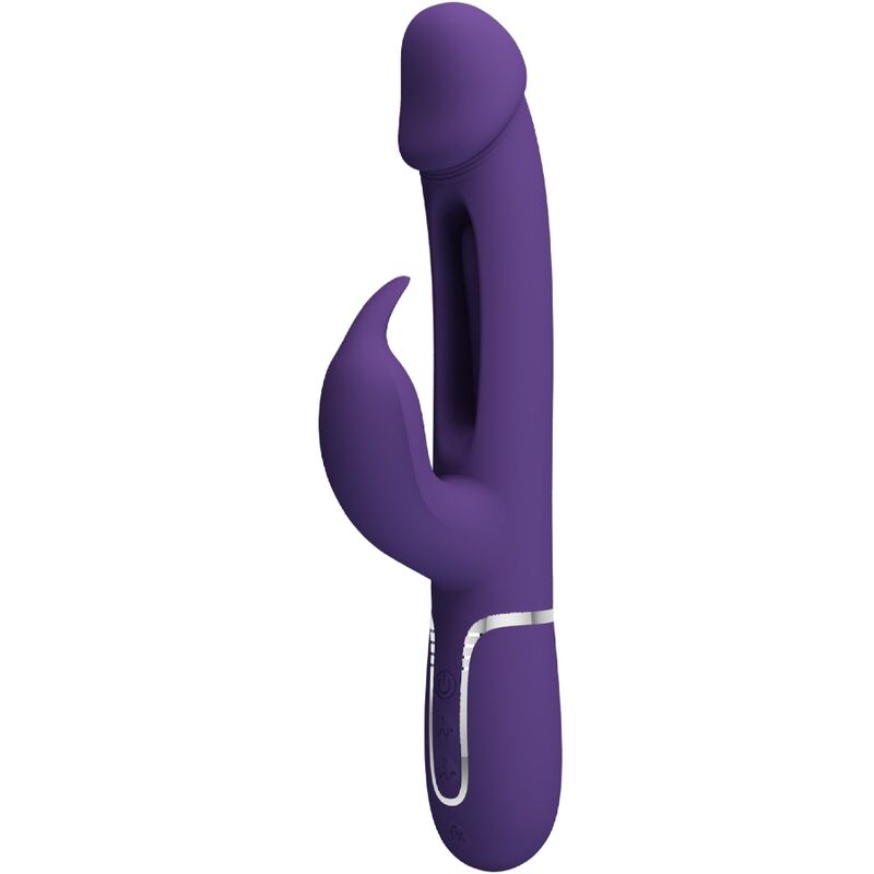 Alternative view of PRETTY LOVE - KAMPAS RABBIT 3 IN 1 MULTIFUNCTION VIBRATOR WITH TONGUE VIOLET