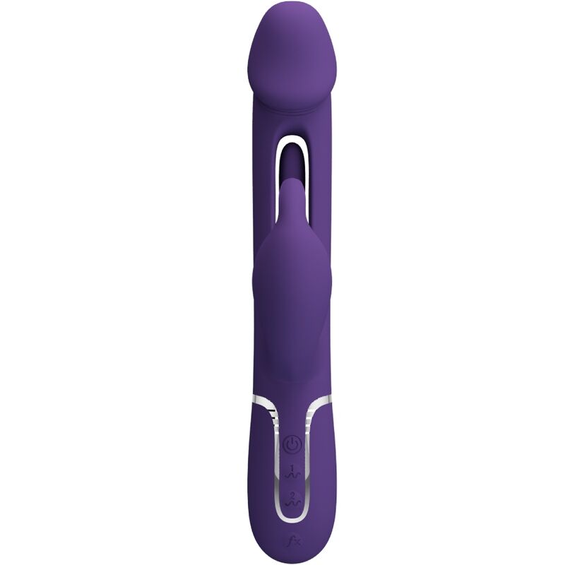 PRETTY LOVE - KAMPAS RABBIT 3 IN 1 MULTIFUNCTION VIBRATOR WITH TONGUE VIOLET - Bild 3