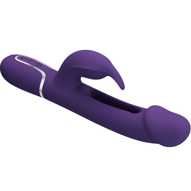 PRETTY LOVE - KAMPAS RABBIT 3 IN 1 MULTIFUNCTION VIBRATOR WITH TONGUE VIOLET - Bild 5