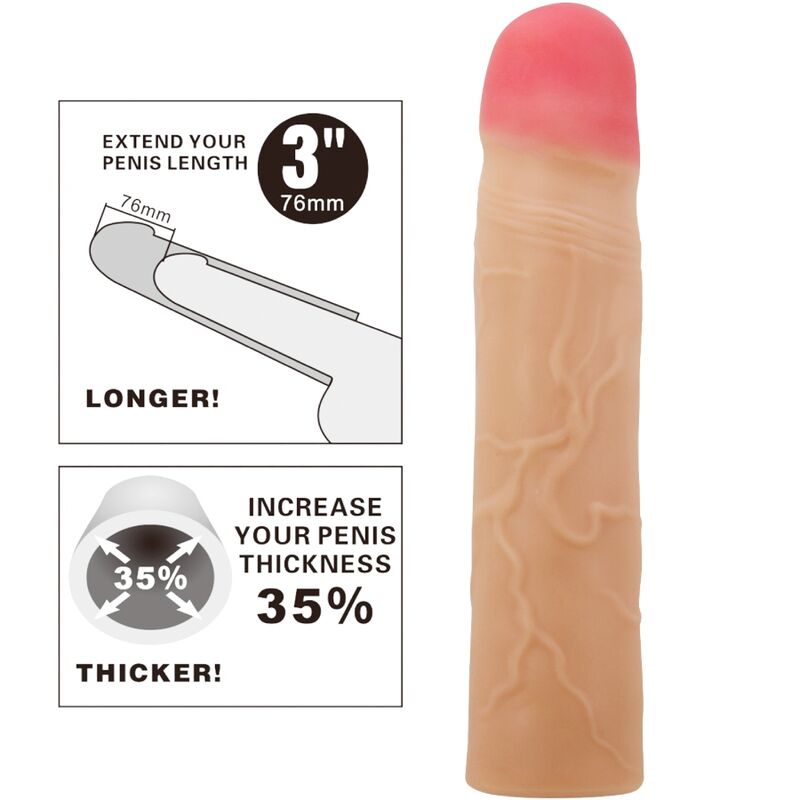 PRETTY LOVE - KYLIAN PENIS EXTENDER COVER FLESH - Bild 5